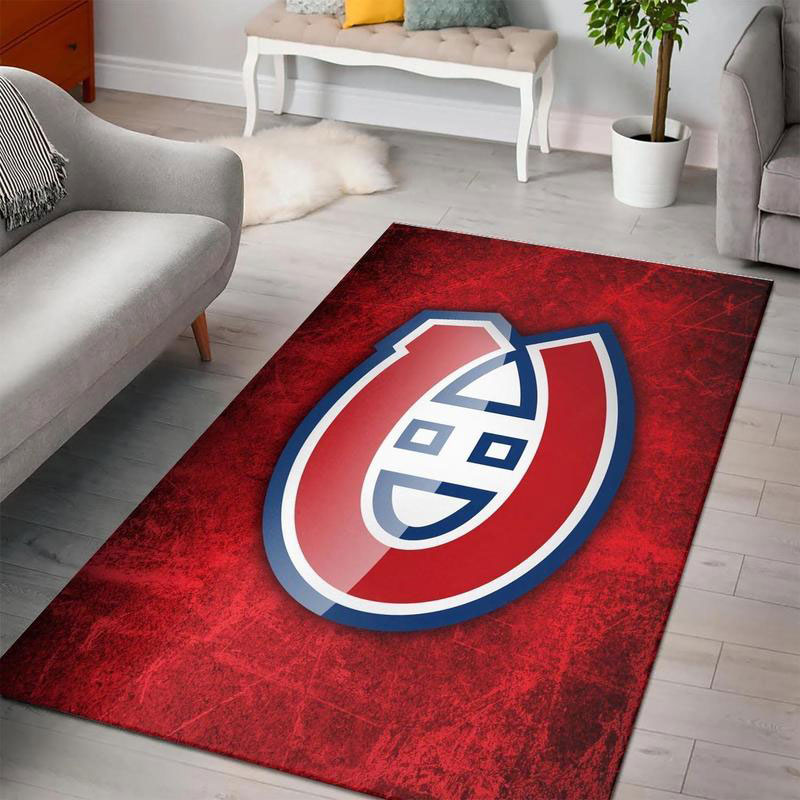 Montreal Canadiens Area Rug NHL Area Rug Dining Room Rugs Indoor Rug Rectangle Carpet