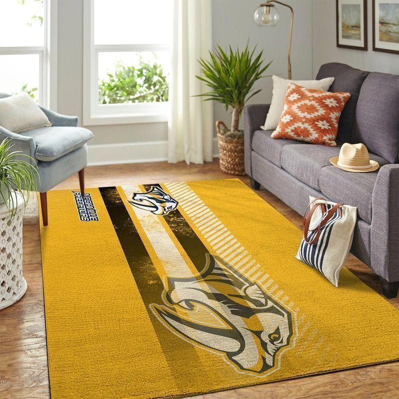 Nashville Predators Rug NHL Area Rug Bedroom Area Rug Indoor Indoor Rugs Rectangle Carpet