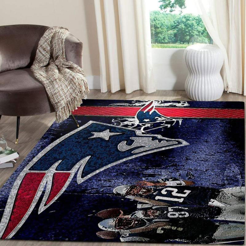 New England Patriot Rug NFL Area Rug Bedroom Rug Indoor Rug Rectangle Carpet