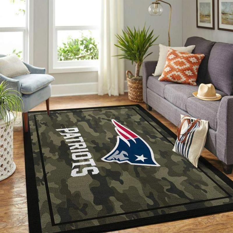 New England Patriot Area Rug NFL Area Rug Bathroom Rug Indoor Rug Rectangle Carpet