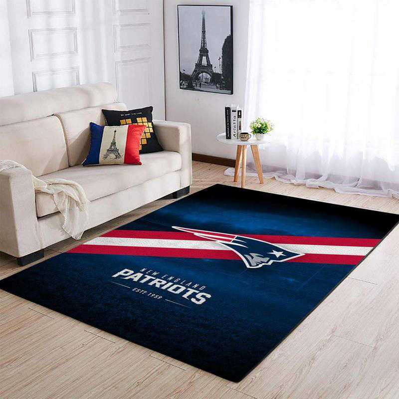 New England Patriot Rug NFL Area Rug Living Room Area Rug Indoor Rug Rectangle Carpet