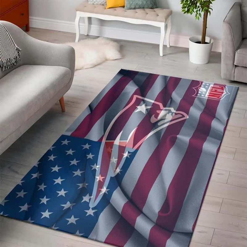 New England Patriot Rug NFL Area Rug Dining Room Rug Indoor Indoor Rugs Rectangle Carpet