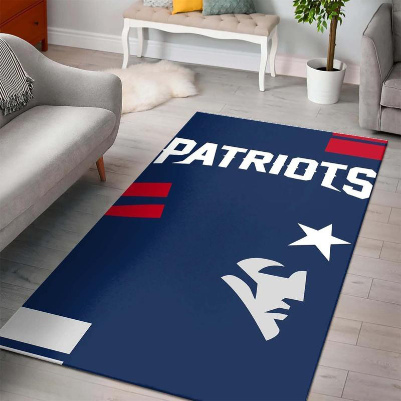 New England Patriot Area Rug NFL Area Rug Dining Room Rug Indoor Rug Rectangle Carpet