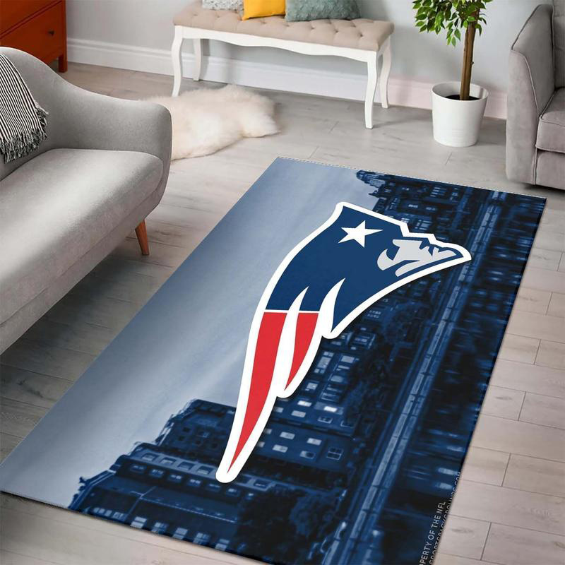 New England Patriot Area Rug NFL Area Rug Bathroom Rug Indoor Rug Rectangle Carpet