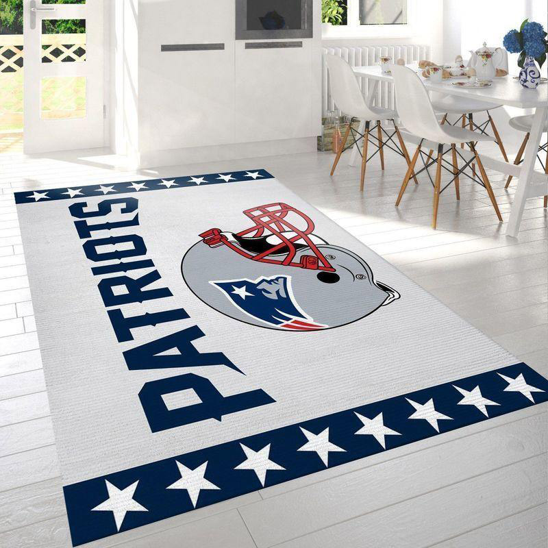 New England Patriot Area Rug NFL Area Rug Dining Room Rugs Indoor Rugs Rectangle Carpet