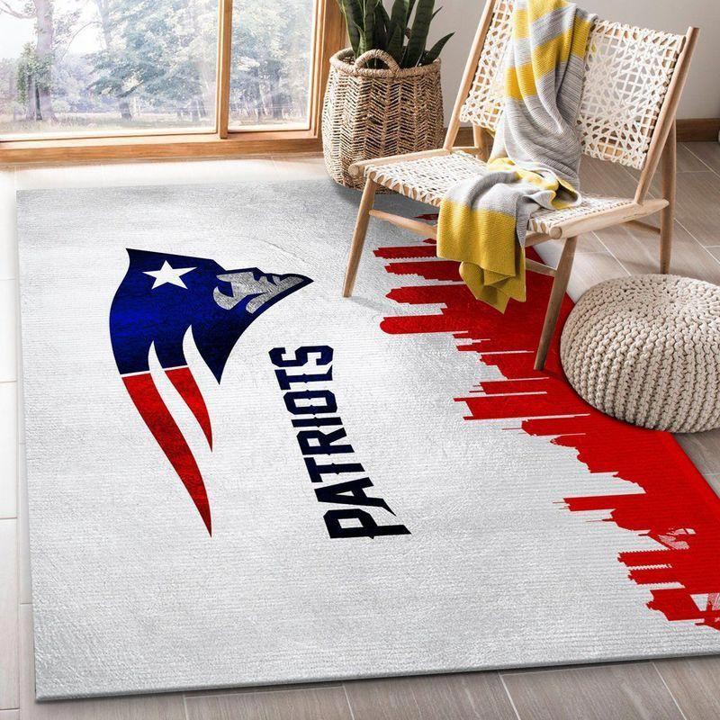 New England Patriot Area Rug NFL Area Rug Bedroom Area Rug Indoor Rug Rectangle Carpet