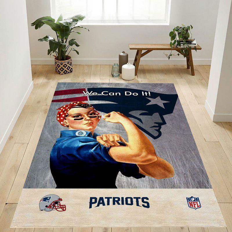 New England Patriot Rug NFL Area Rug Bedroom Area Rug Indoor Indoor Rugs Rectangle Carpet
