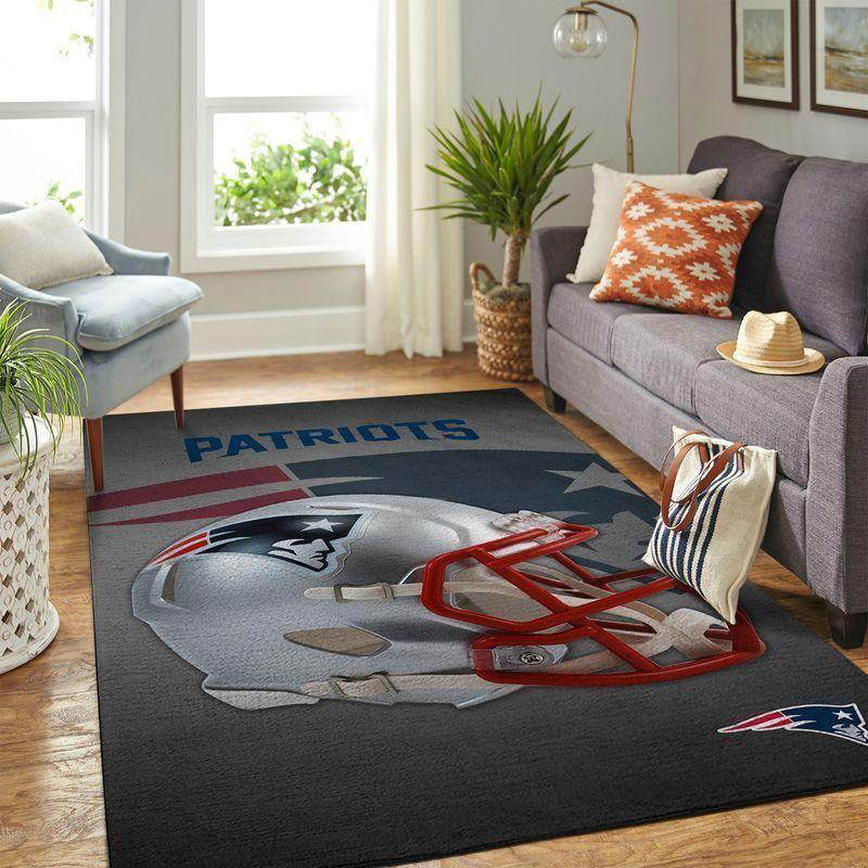 New England Patriot Rug NFL Area Rug Bedroom Area Rug Indoor Indoor Rugs Rectangle Carpet