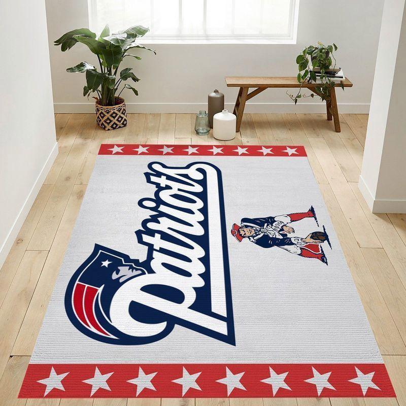 New England Patriot Rug NFL Area Rug Bathroom Rugs Indoor Indoor Rug Rectangle Carpet