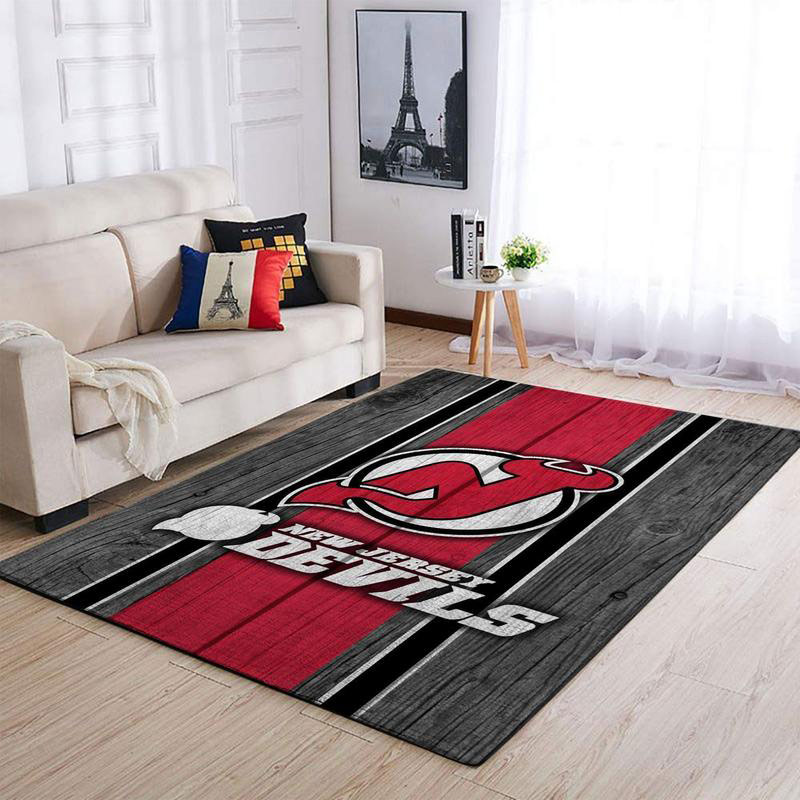 New Jersey Devils Area Rug NHL Area Rug Bedroom Rug Indoor Rug Rectangle Carpet