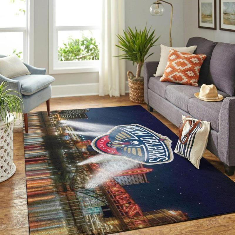 New Orleans Pelicans Rug NBA Area Rug Dining Room Rugs Indoor Indoor Rug Rectangle Carpet