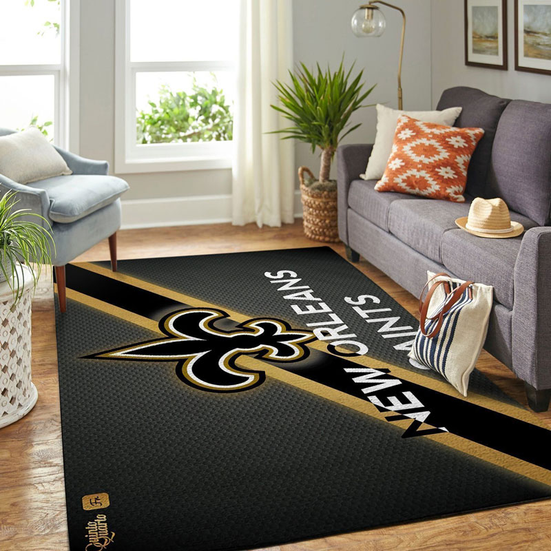 New Orleans Saints Rug NFL Area Rug Kitchen Rug Indoor Indoor Rug Rectangle Carpet