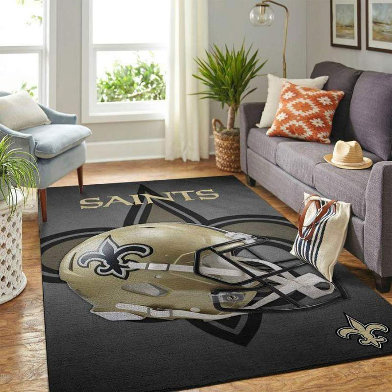 New Orleans Saints Rug NFL Area Rug Dining Room Rugs Indoor Rug Rectangle Carpet