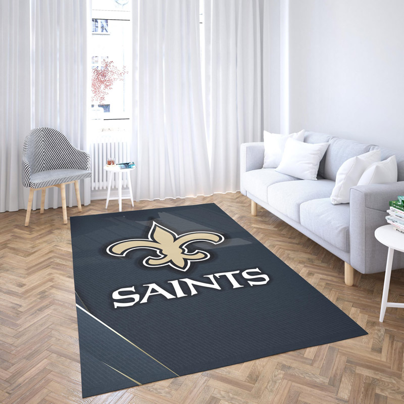 New Orleans Saints Area Rug NFL Area Rug Living Room Rug Indoor Rugs Rectangle Carpet