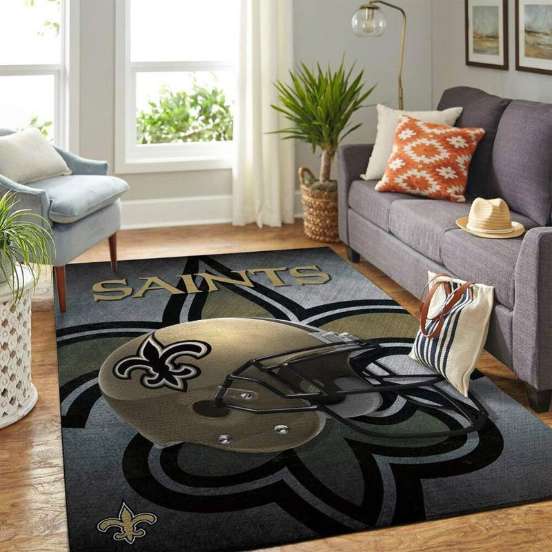 New Orleans Saints Rug NFL Area Rug Dining Room Rug Indoor Rug Rectangle Carpet