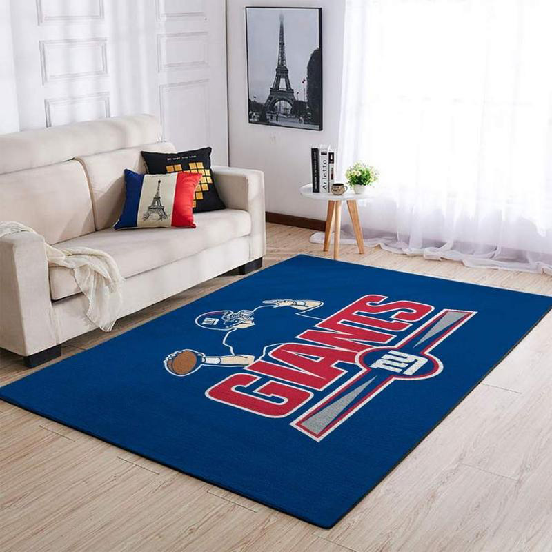 New York Giants Area Rug NFL Area Rug Dining Room Rug Indoor Rug Rectangle Carpet
