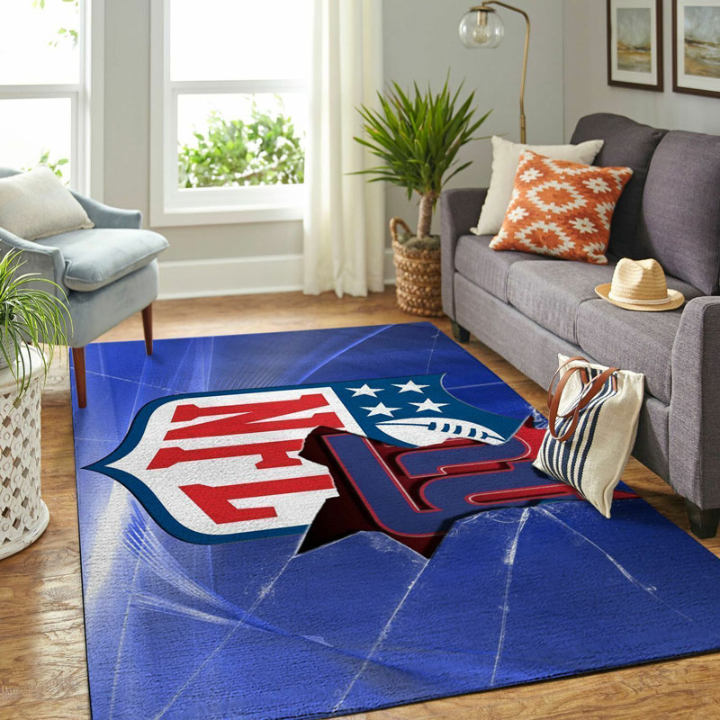 New York Giants Rug NFL Area Rug Living Room Rug Indoor Rug Rectangle Carpet