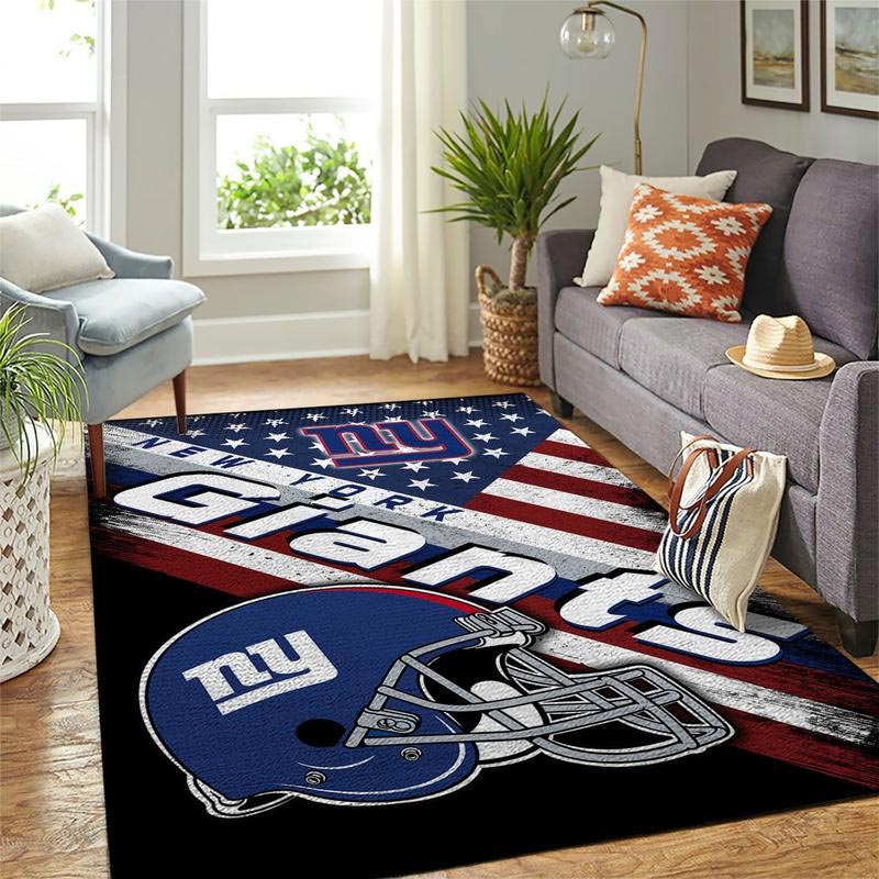 New York Giants Rug NFL Area Rug Living Room Rug Indoor Rug Rectangle Carpet