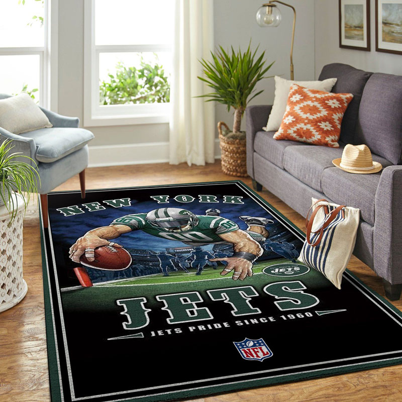New York Jets Rug NFL Area Rug Dining Room Rugs Indoor Rug Rectangle Carpet
