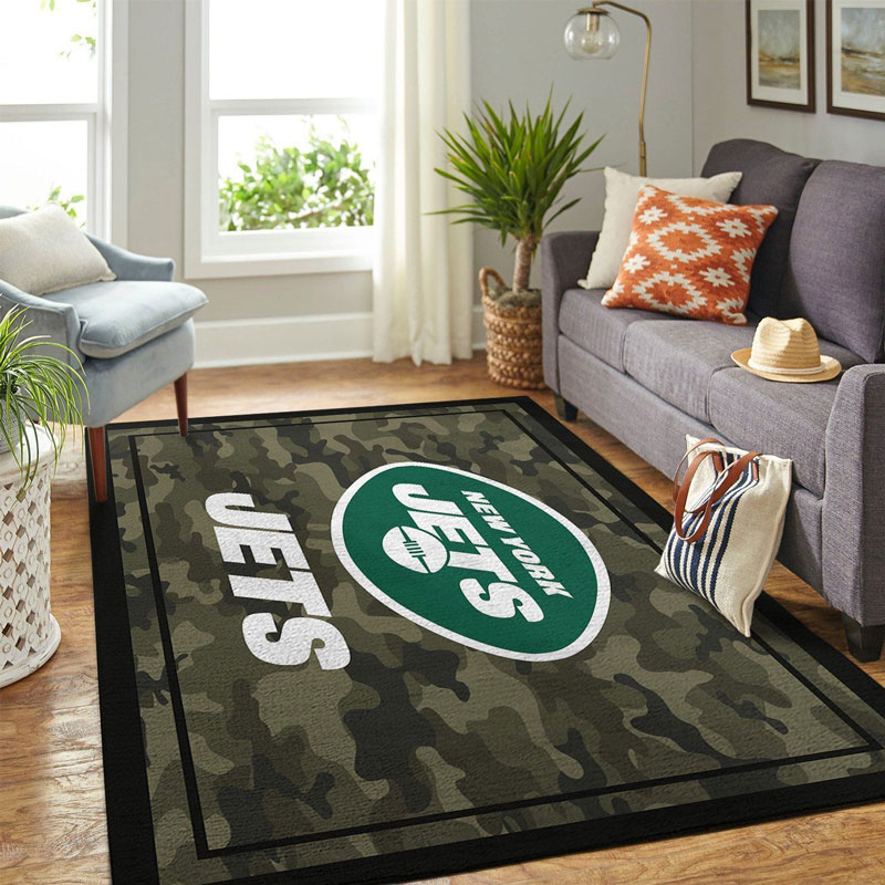 New York Jets Area Rug NFL Area Rug Bedroom Rug Indoor Indoor Rugs Rectangle Carpet
