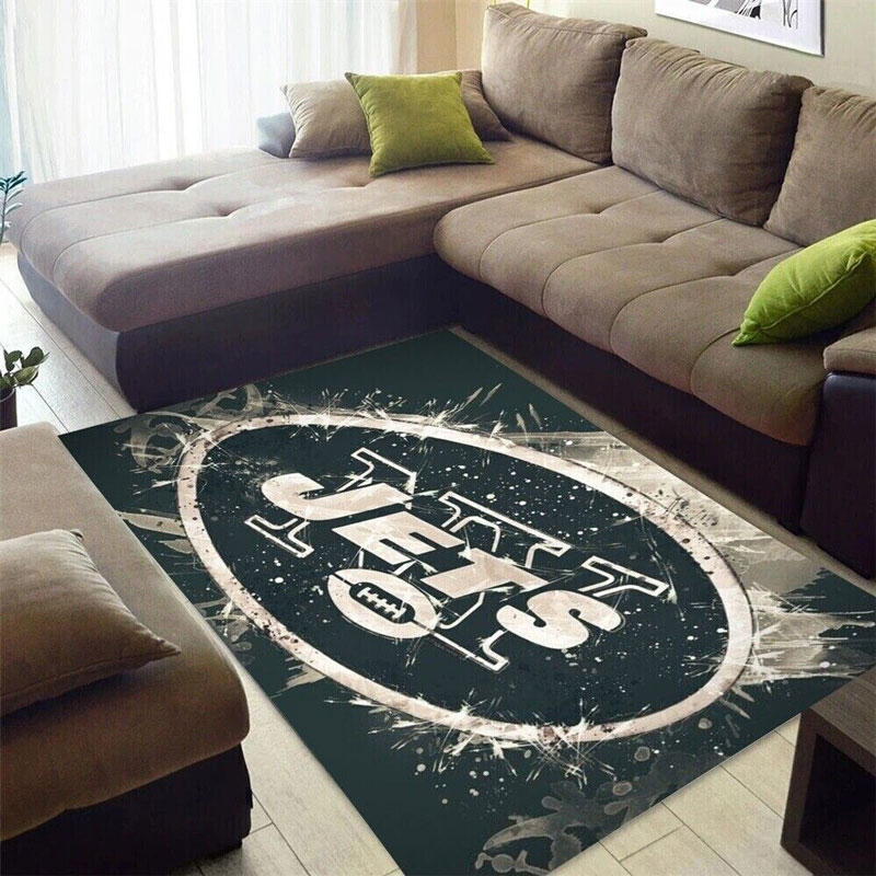 New York Jets Area Rug NFL Area Rug Dining Room Rug Indoor Rugs Rectangle Carpet