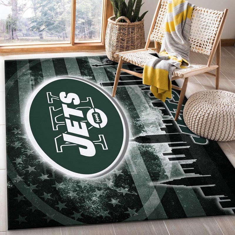 New York Jets Rug NFL Area Rug Bedroom Rug Indoor Indoor Rugs Rectangle Carpet