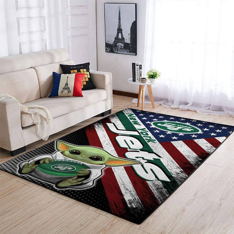 New York Jets Rug NFL Area Rug Dining Room Rugs Indoor Rugs Rectangle Carpet