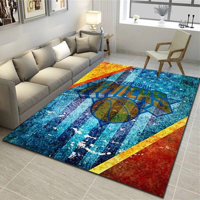New York Knicks Area Rug NBA Area Rug Bedroom Area Rug Indoor Rug Rectangle Carpet