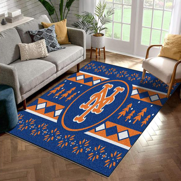 New York Mets Rug MLB Area Rug Kitchen Rug Indoor Rug Rectangle Carpet