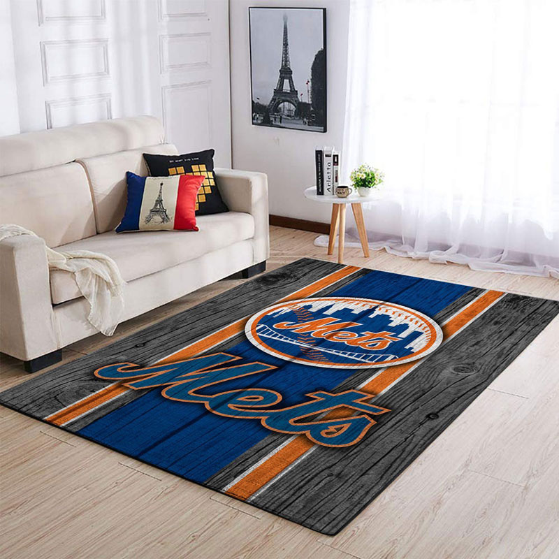 New York Mets Area Rug MLB Area Rug Bathroom Rugs Indoor Rugs Rectangle Carpet