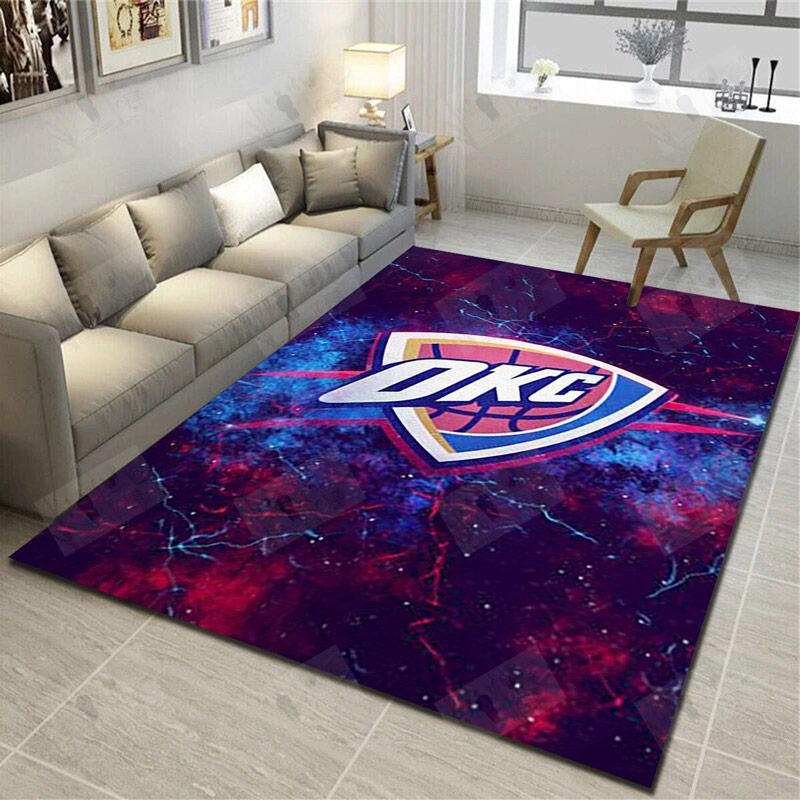 Oklahoma City Thunder Rug NBA Area Rug Dining Room Rug Indoor Indoor Rug Rectangle Carpet