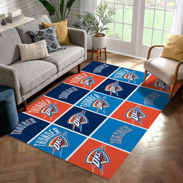 Oklahoma City Thunder Area Rug NBA Area Rug Bedroom Rug Indoor Rug Rectangle Carpet