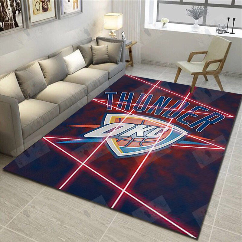 Oklahoma City Thunder Rug NBA Area Rug Dining Room Rug Indoor Rug Rectangle Carpet