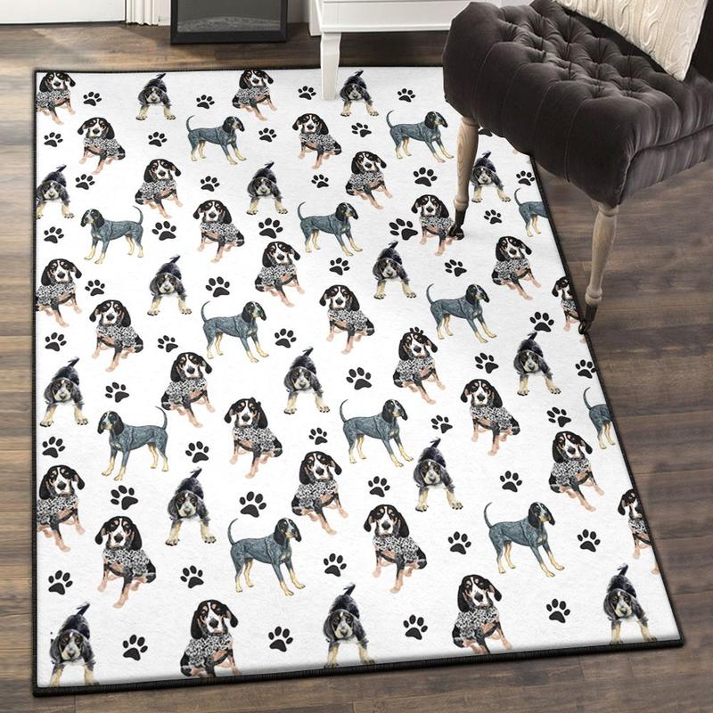 Paws Print Indoor Indoor Rugs Bluetick Coonhound Paw Rug