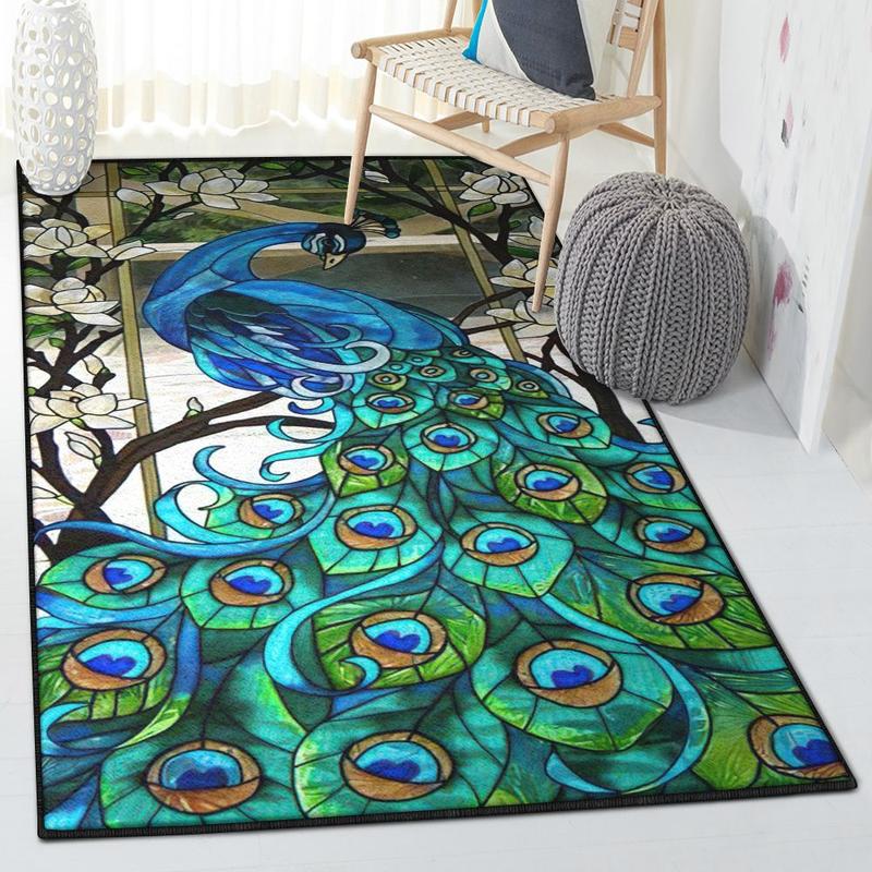 Peafowl Large Living Room Rugs Peacock Rug