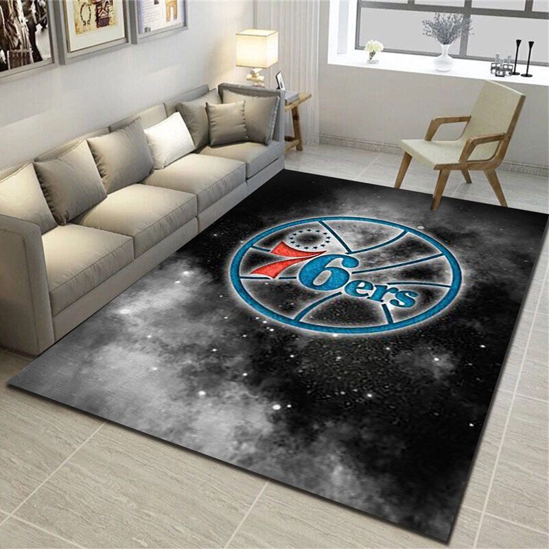 Philadelphia 76ers Rug NBA Area Rug Bedroom Rug Indoor Indoor Rug Rectangle Carpet