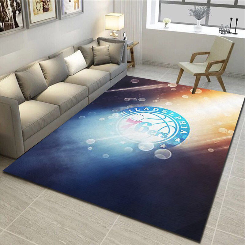 Philadelphia 76ers Rug NBA Area Rug Bedroom Rug Indoor Rug Rectangle Carpet