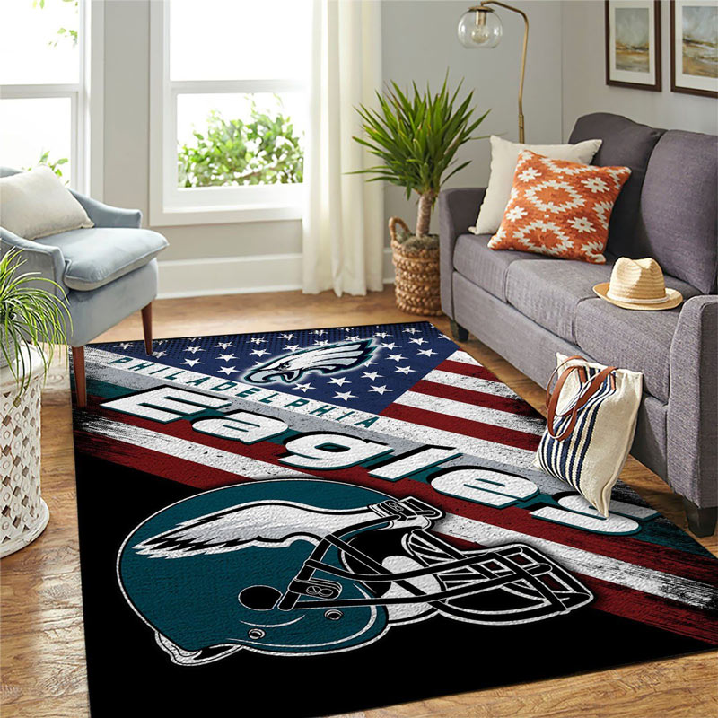 Philadelphia Eagles Rug NFL Area Rug Bathroom Rugs Indoor Rugs Rectangle Carpet