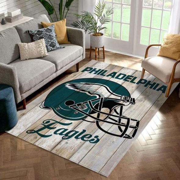 Philadelphia Eagles Area Rug NFL Area Rug Dining Room Rugs Indoor Rug Rectangle Carpet