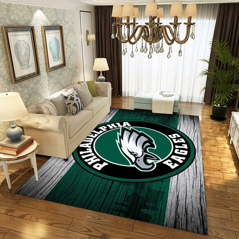 Philadelphia Eagles Area Rug NFL Area Rug Living Room Rug Indoor Indoor Rugs Rectangle Carpet