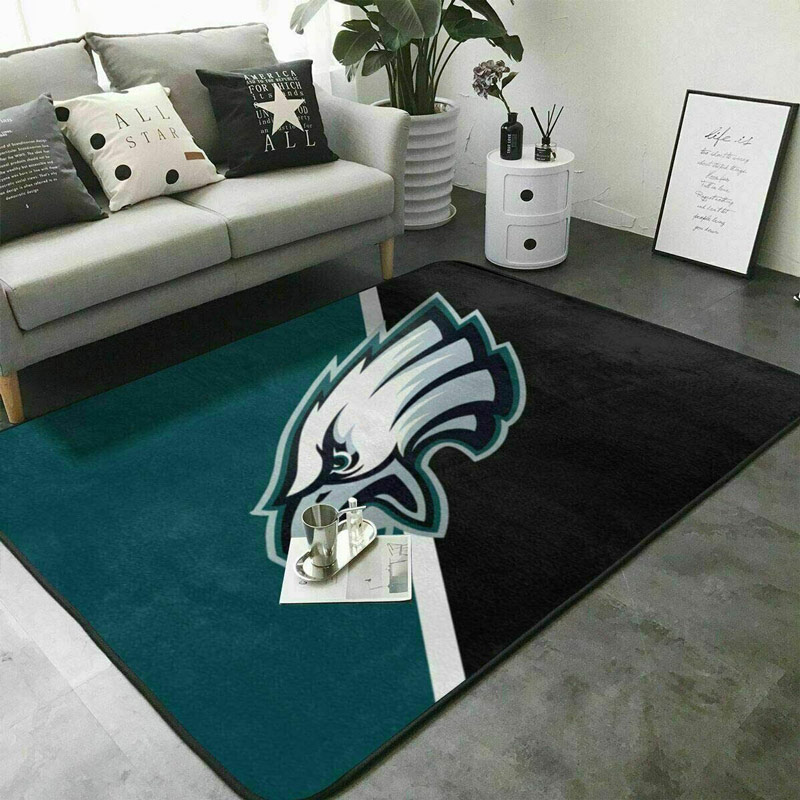 Philadelphia Eagles Area Rug NFL Area Rug Dining Room Rugs Indoor Indoor Rugs Rectangle Carpet