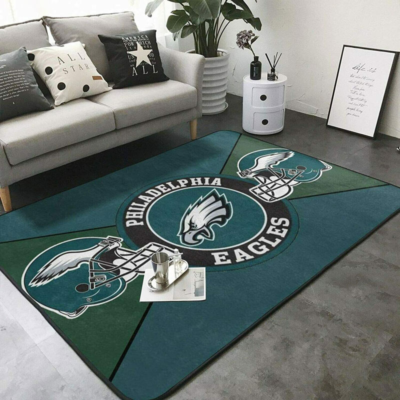 Philadelphia Eagles Area Rug NFL Area Rug Dining Room Rug Indoor Rug Rectangle Carpet