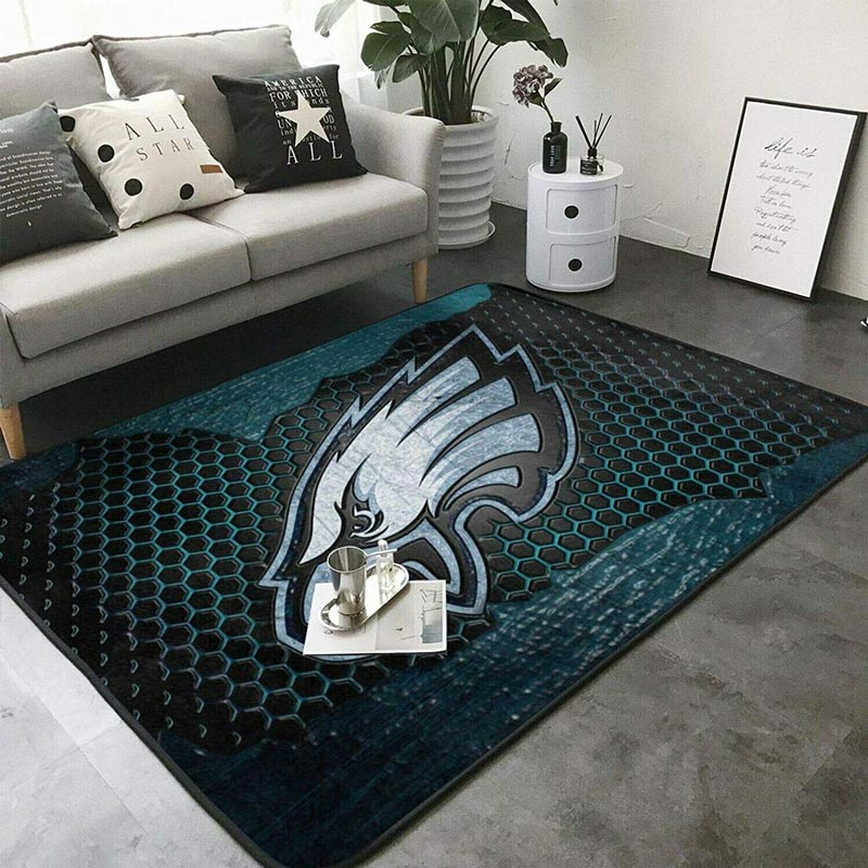 Philadelphia Eagles Area Rug NFL Area Rug Dining Room Rug Indoor Rugs Rectangle Carpet