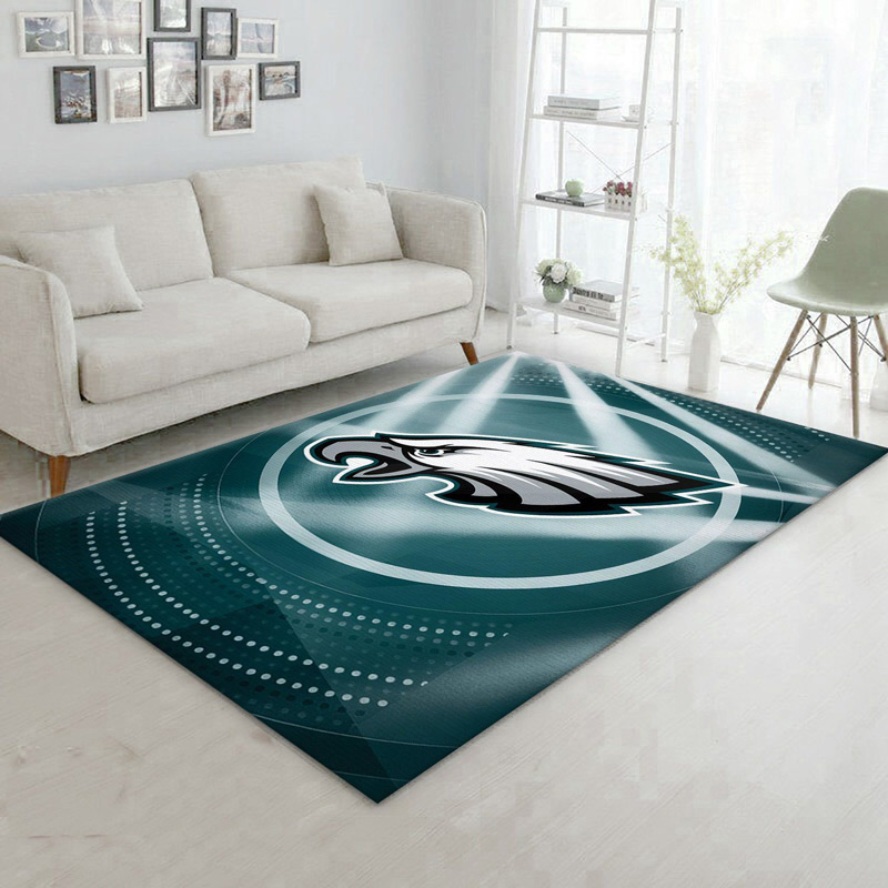 Philadelphia Eagles Rug NFL Area Rug Living Room Rug Indoor Indoor Rugs Rectangle Carpet