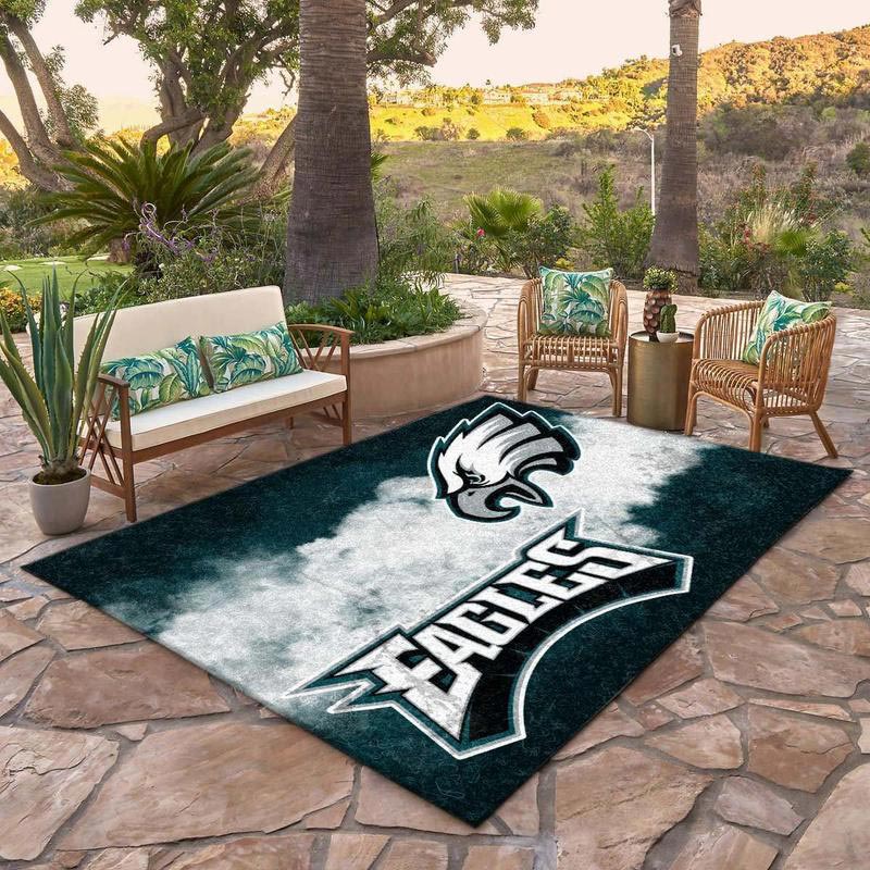 Philadelphia Eagles Area Rug NFL Area Rug Dining Room Rugs Indoor Rugs Rectangle Carpet