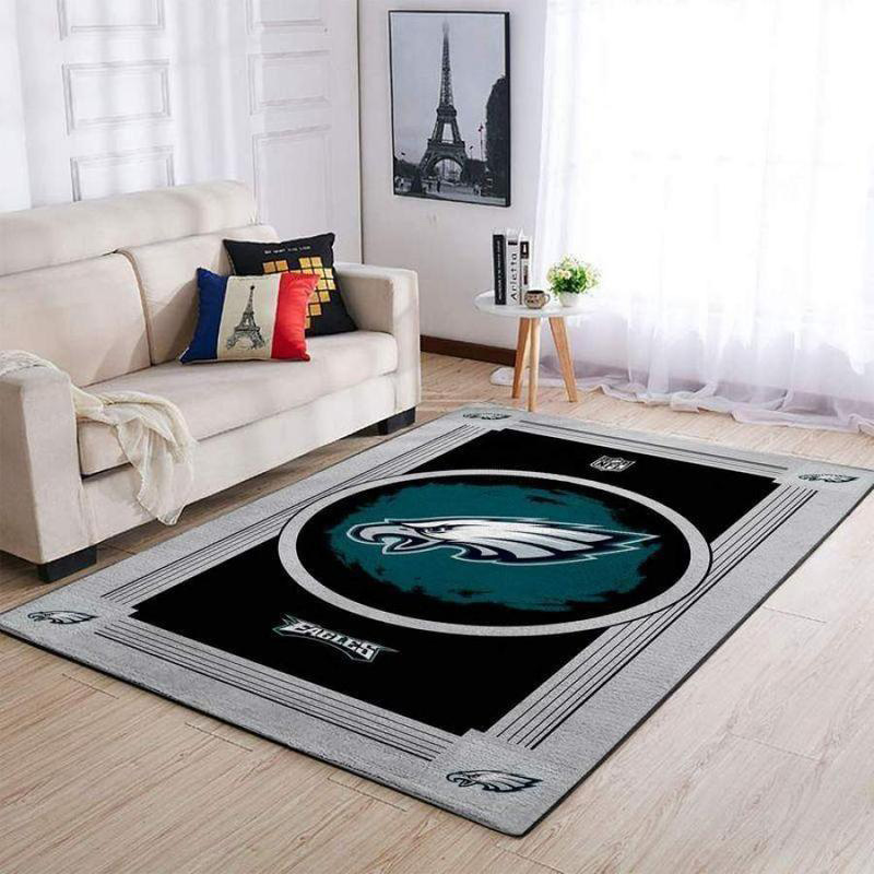 Philadelphia Eagles Area Rug NFL Area Rug Bathroom Rug Indoor Indoor Rugs Rectangle Carpet