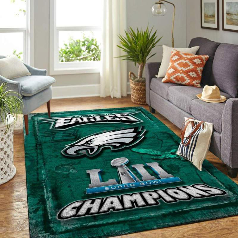Philadelphia Eagles Area Rug NFL Area Rug Dining Room Rugs Indoor Indoor Rugs Rectangle Carpet