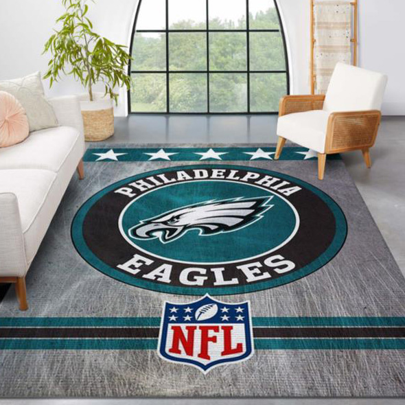 Philadelphia Eagles Rug NFL Area Rug Dining Room Rug Indoor Indoor Rug Rectangle Carpet