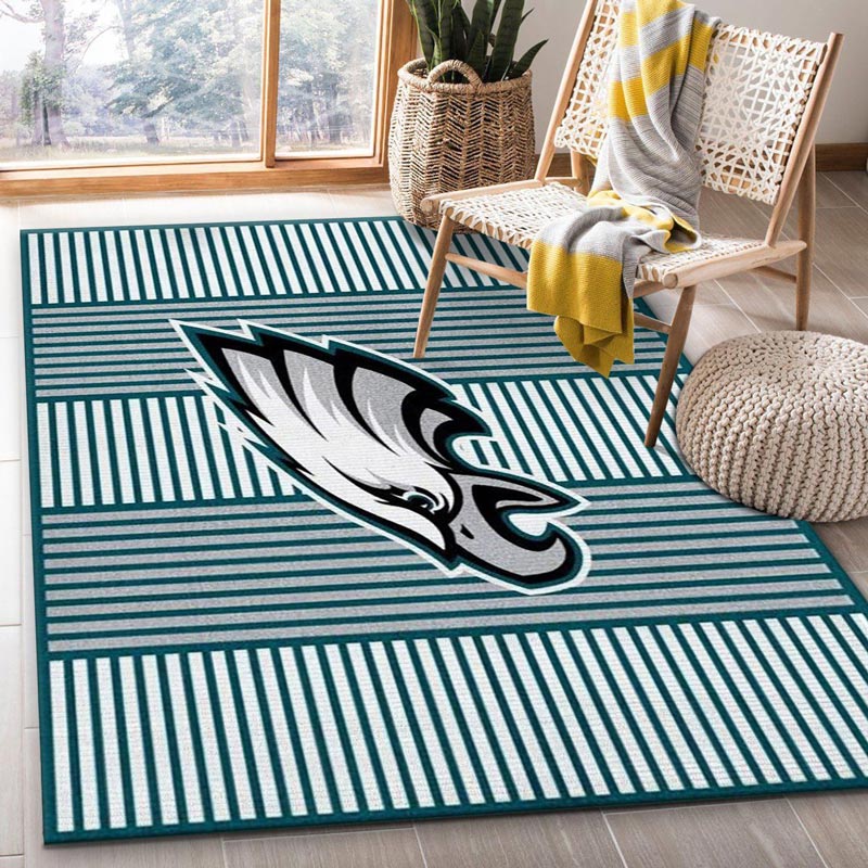 Philadelphia Eagles Area Rug NFL Area Rug Bathroom Rug Indoor Rug Rectangle Carpet