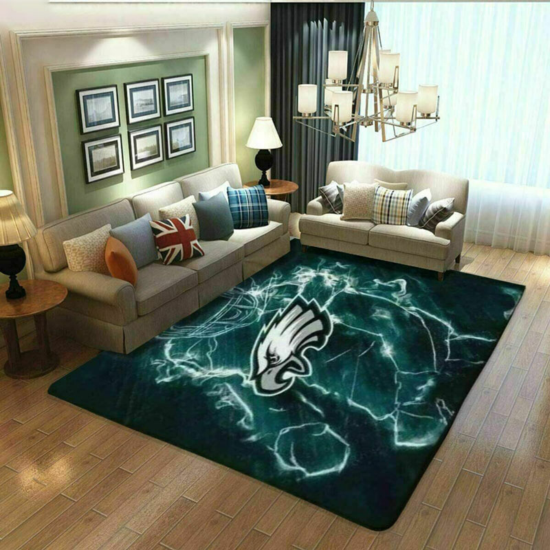 Philadelphia Eagles Area Rug NFL Area Rug Bedroom Area Rug Indoor Indoor Rugs Rectangle Carpet